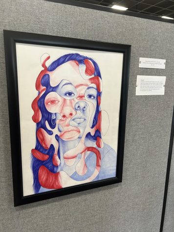 Natalia Rochas, Portrait of Duality was displayed at her IB art show on March 10, 2023.