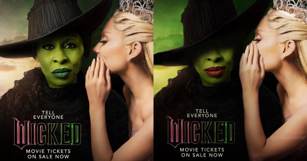 A fan edited the 2024 "Wicked" film poster to look like the original Broadway poster of 2003.