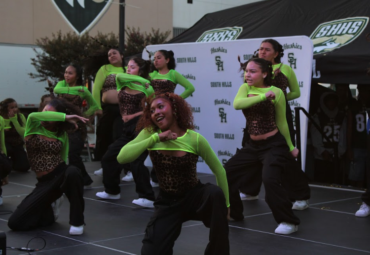 The South Hills dance team performs onstage during Echo.