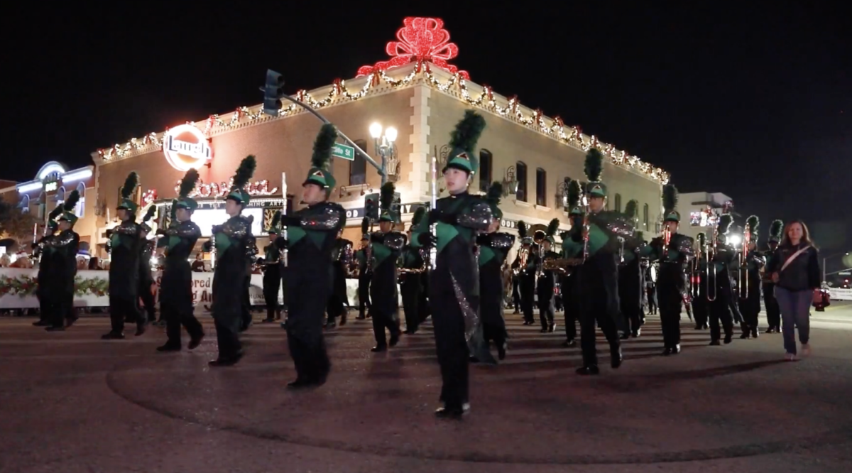 The South Hills marching band and color guard participated in the Covina Christmas Parade on Dec. 6. 
